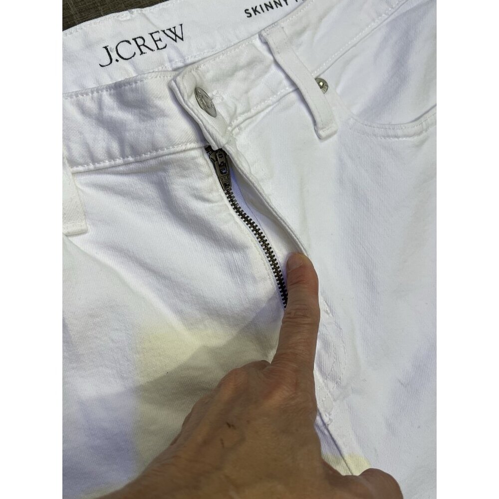 J. Crew Women’s Skinny Flare Jeans Size 29 White Stretch Zipper Pockets Denim - Picture 10 of 15